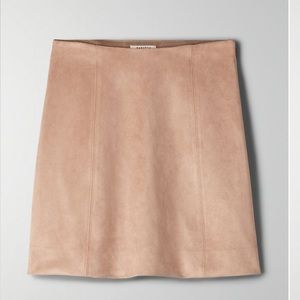Aritzia Babaton Vegan Suede Mini Skirt